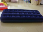 PVC Inflatable Single 24 Holes Flocked Air Beds