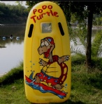 PVC Inflatable PODO Turtle Surfboard with 2 handles and transparent window